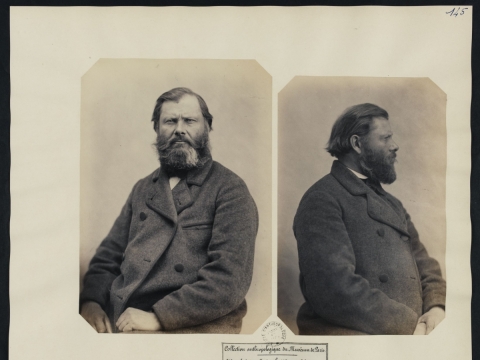 Jacques-Philippe Potteau, „Antoine Josiensk, 42 m. amžiaus, lietuvis, gim. Birželiuose (Kauno gubernija)“. Paryžius, 1865. Nacionalinio gamtos istorijos muziejaus archyvo, Paryžiaus antropologijos draugijos nuotr.