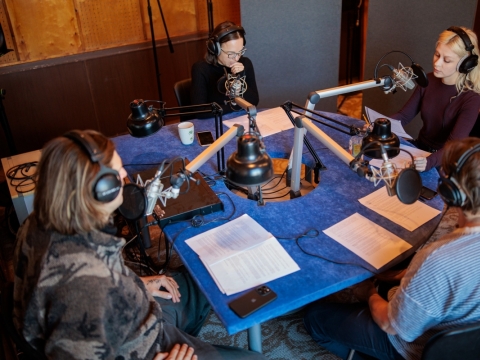 Radijo spektaklio „Neryšio zona“ įrašų studija. J. Stacevičiaus / LRT nuotr.