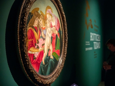 S. Boticelio paveikslas, „Dievo motina su kūdikiu ir angelais“. M. Kaminsko nuotr.