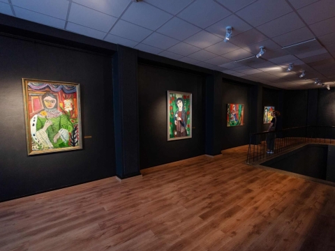 Augustino Savicko tapybos darbų paroda „Laiptų“ galerijoje. Organizatorių nuotr.