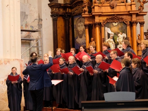 „Schola Gregoriana Vilnensis“, dirigentas Michałas Sławeckis. G. Pranckūno nuotr.