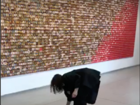 Daria Antyp, magistinio darbo „Memories of the past in a different configuration of the present“ dalis, performanso fragmentas. Autorės nuotr.