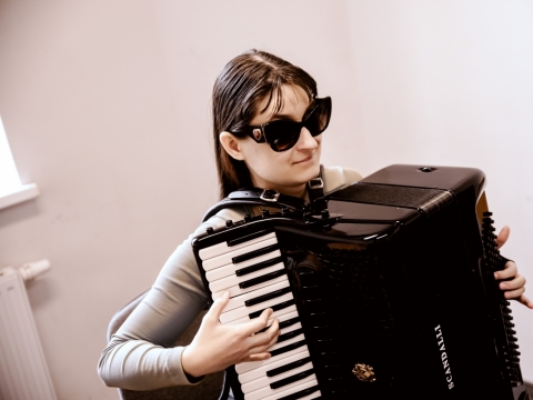 Akordeonininkė Silvija Beatričė. Organizatorių nuotr. 