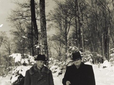 Henryk Sławik ir József Antall. Nuotrauka iš VVGŽM archyvo