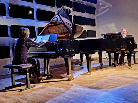 Sonata ir Rokas Zubovai „Organum“ salėje. V. Brazaitės nuotr.