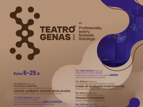 Rokiškyje vyks festivalis „Teatro genas“. Renginio afiša