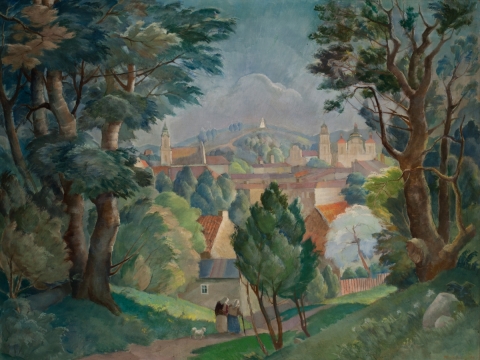 Michałas Rouba, „Vilniaus vaizdas nuo Tauro kalno“. 1934 m. LNDM 