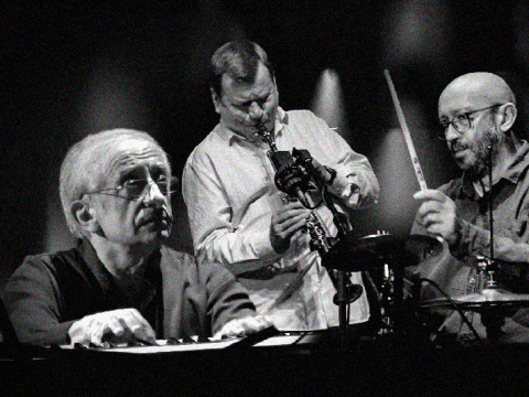 Trio „Alliance“: Viačeslavas Ganelinas, Petras Vyšniauskas, Arkadijus Gotesmanas. V. Suslavičiaus nuotr.