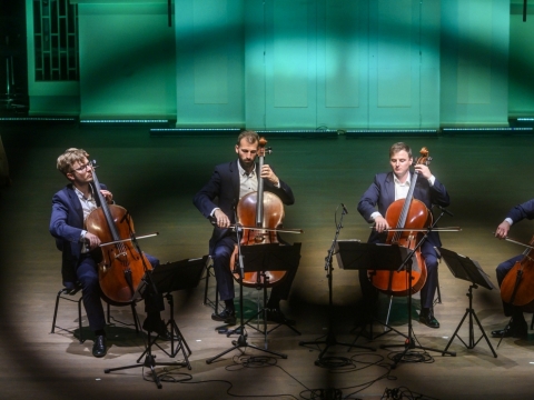 „Polish Cello Quartet“. D. Matvejevo nuotr. 