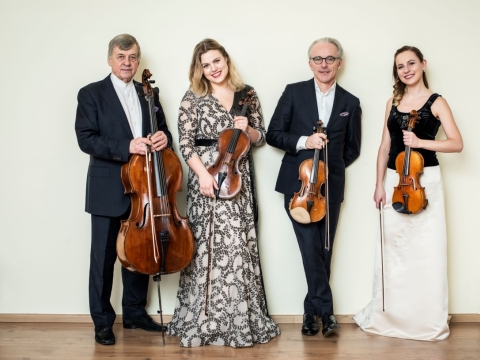 Valstybinis Vilniaus kvartetas: Augustinas Vasiliauskas, Kristina Anusevičiūtė, Artūras Šilalė, Dalia Kuznecovaitė. D. Matvejevo nuotr. 