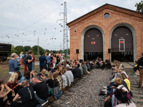 Vilniaus galerijų savaitgalis 2019. Linos Lapelytės performansas. G. Grigėnaitės nuotr.