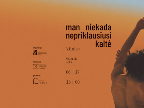 Šokio performanso „man niekada nepriklausiusi kaltė“ plakatas