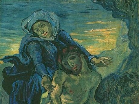 Vincent van Gogh, „Pieta (pagal Delacroix)“. 1889 m.