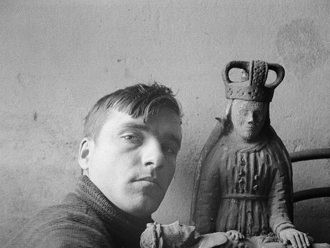 Vytautas Jurkūnas, Autoportretas prie pietos. 1937-1939 m.