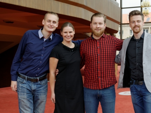 Žygimantas Galinis, Agnė Stančikaitė, Edgaras Davidovičius ir Steponas Zonys. M. Aleksos nuotr.