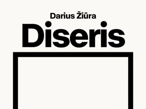 Dariaus Žiūros knygos „Diseris“ viršelis. Jurgio Griškevičiaus dizainas. 2024 m.