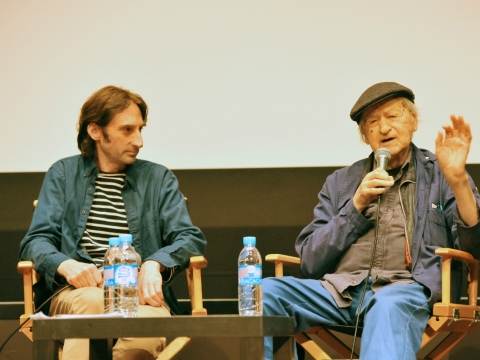 Pipas Chodorovas ir Jonas Mekas Paryžiaus sinematekoje