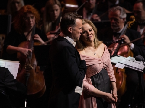 Renée Fleming, Edgaras Montvidas ir Kauno miesto simfoninis orkestras. J. Danielevičiaus nuotr.