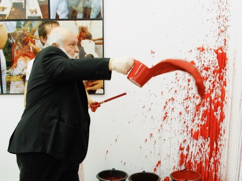 Hermann Nitsch. 2009 m. R. Rudolpho nuotr.