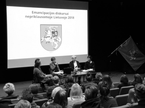 Konferencijos „Emancipacijos diskursai nepriklausomoje Lietuvoje 2018“ pranešėjos. I. Armanavičiūtės nuotr.