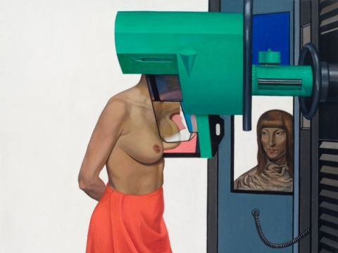 „Rentgenoterapija“, 1977, aliejus, drobė, Lietuvos dailės muziejus. Nuotraukos autorius – Antanas Lukšėnas