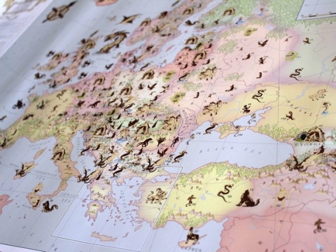 Europos mitinių būtybių žemėlapis (angl. The Map of Mythical Creatures in Europe)