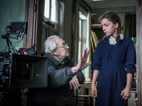 Andrzejus Wajda filmuojant paskutinį filmą „Povaizdis“