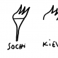 Dan Perjovschi, „Kievas. Sočis“. Autoriaus nuotr.