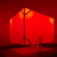 Tsuruko Yamazaki, 赤(蚊帳状立体作品) („Raudona (tinklelio nuo uodų forma)“). 1956 m. „Haus der Kunst“, 2023 m. A. Osio nuotr.