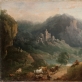 Francas Ksaveras Lampis (1782, Klagenfurtas–1852, Varšuva). Kalnų peizažas su karvėmis. LNDM