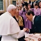 Popiežius Jonas Paulius II, S. Vaičiulionis ir „Polifonija“ Romoje. S. Vaičiulionio asmeninio archyvo nuotr.