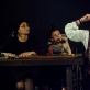 Inga Maškarina, Viktorija Aliukonė-Mirošnikova ir Liuda Gnatenko pjesės „Prisiekusios mergelės“ eskize. I. Juodytės nuotr.