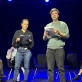 Scena iš Birutės Kapustinskaitės pjesės „Stand up’as prasmei ir beprasmybei“ skaitymų Geteborgo knygų mugėje. B. Kapustinskaitės nuotr.