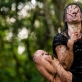 Goda Žukauskaitė performanse-spektaklyje „Akmuo“ (Orvidų sodyba-muziejus, 2021 08 05, www.exchangeart.org). V. Venslovaičio nuotr.