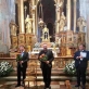 Michal Markuszewski, Klaudiusz Baran ir koncerto vedėjas. K. Kozłowskos nuotr.