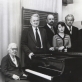 Muzikos istorijos katedros pedagogai. Iš kairės: Jadvyga Čiurlionytė (sėdi), Juozas Gaudrimas, Adeodatas Tauragis, Zita Kelmickaitė, Kazys Jasinskas, Jūratė Gustaitė, Vytautas Landsbergis. 1980 m. LMTA archyvo nuotr.