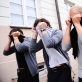 Eglė Budvytytė. Iš performanso „Choreografija bėgančiam vyrui“, ŠMC Mindaugo trienalė. 2012 m.  I. Budzeikaitės nuotr.