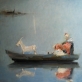 Galius Kličius, „Oželis“. 2016 m., drb., al., 80 x 100 cm