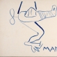 Česlovas Lukenskas, „Mankšta" (iš ciklo „Dao-dao in blue"), 1984, popierius, rašalas, 32,5 x 22 cm, Modernaus meno centro nuosavybė