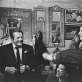 Marcello Mastroianni svečiuose pas Sergejų Paradžanovą. Tbilisis, 1988 m. Valstybinio Sergejaus Paradžanovo muziejaus nuotr.
