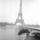 Juozas Budraitis, „Autoportretas Eifelio bokšto fone, šalia Jenos tilto“. Paryžius, 1979 m.