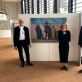Prie paveikslo Sigita Maslauskaitė-Mažylienė, Saulius Mažylis ir nuolatinis Lietuvos JT atstovas ambasadorius Andrius Krivas. Iš asmeninio archyvo