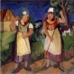 Pranas Domšaitis (1880–1965), „Dvi valstietės“. 1928 m. Lietuvos nacionalinis dailės muziejus