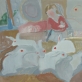 Audronė Petrašiūnaitė. „Autoportretas su triušiais“. 2012 m. J. Lapienio nuotr.